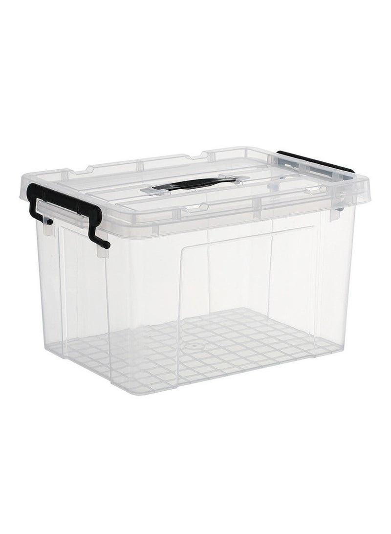 Clear Plastic Storage Box, Storage Bins Organizer with Lids, Large Capacity Stackable Transparent Storage Container, Storing Clothes, Shoes, Toys, Books, DVDs, CDs (Transparent, 70#) - Image 1