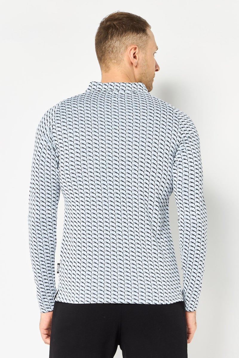 PUMA Men Sportswear Fit Long Sleeve Outdoor Polo Shirt, Multicolor - Image 4