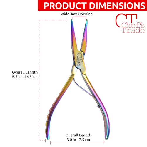 CHEF'S TRADE Fish Bone Pliers/Tweezers Stainless Steel Washable (plasma) - Image 2