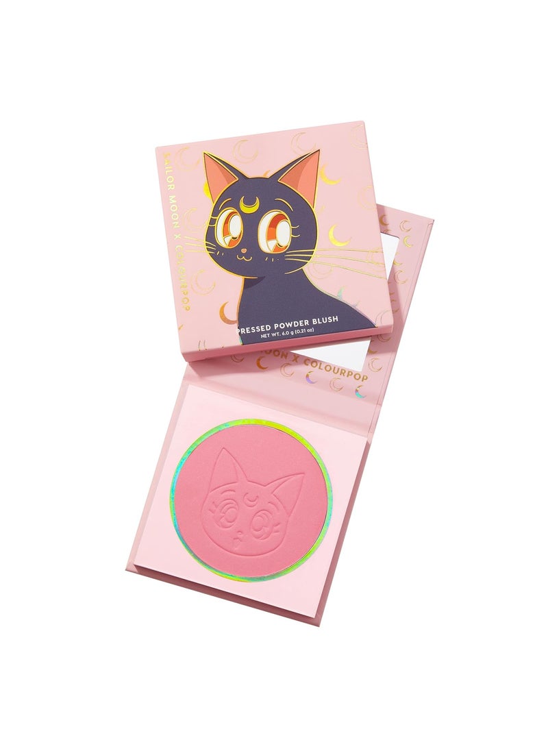 COLOURPOP ColourPop x Sailor Moon Silky Powder Blush - Long-Wear Blush for Cheeks with Medium-Buildable Coverage - Leaves Skin with a Soft, Matte Finish - From the Moon (0.21 oz) 