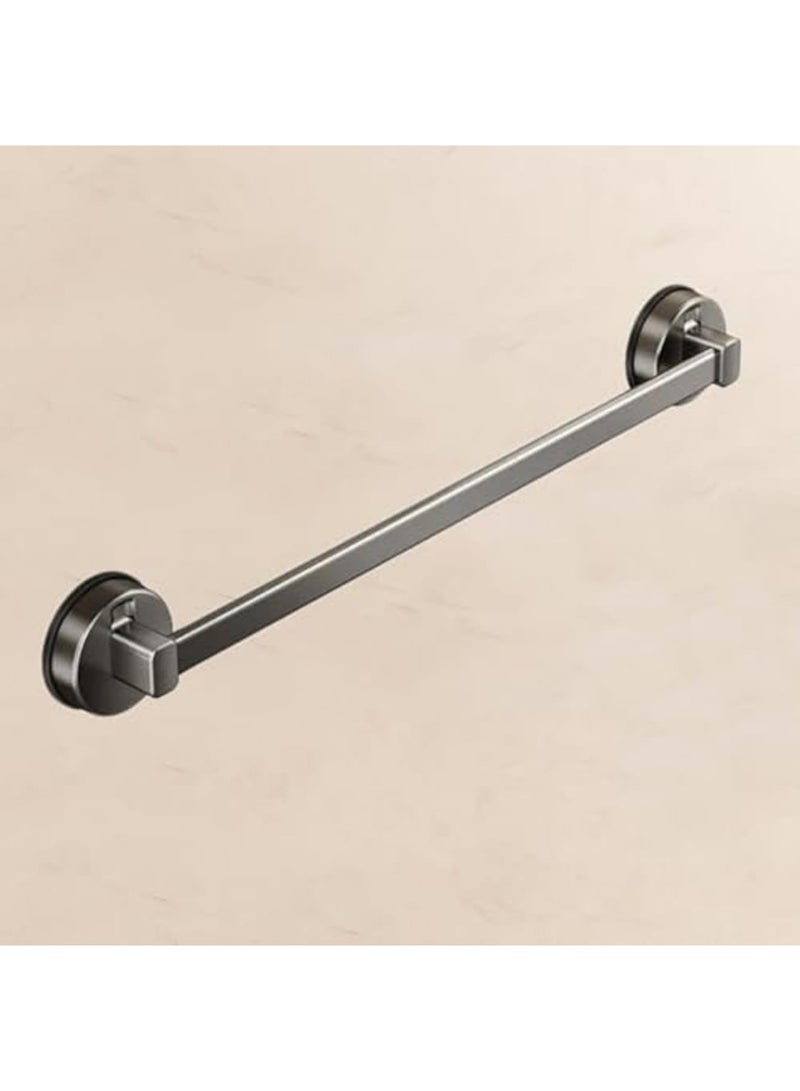 SYOSI Suction Cup Towel Bar (16in/40cm) – Waterproof, Rustproof, Adjustable Towel Rack for Bathroom & Kitchen – Easy No-Drill Installation, Reusable and Removable, Ideal for Glass, Mirror, Tile (Gray) - Image 2