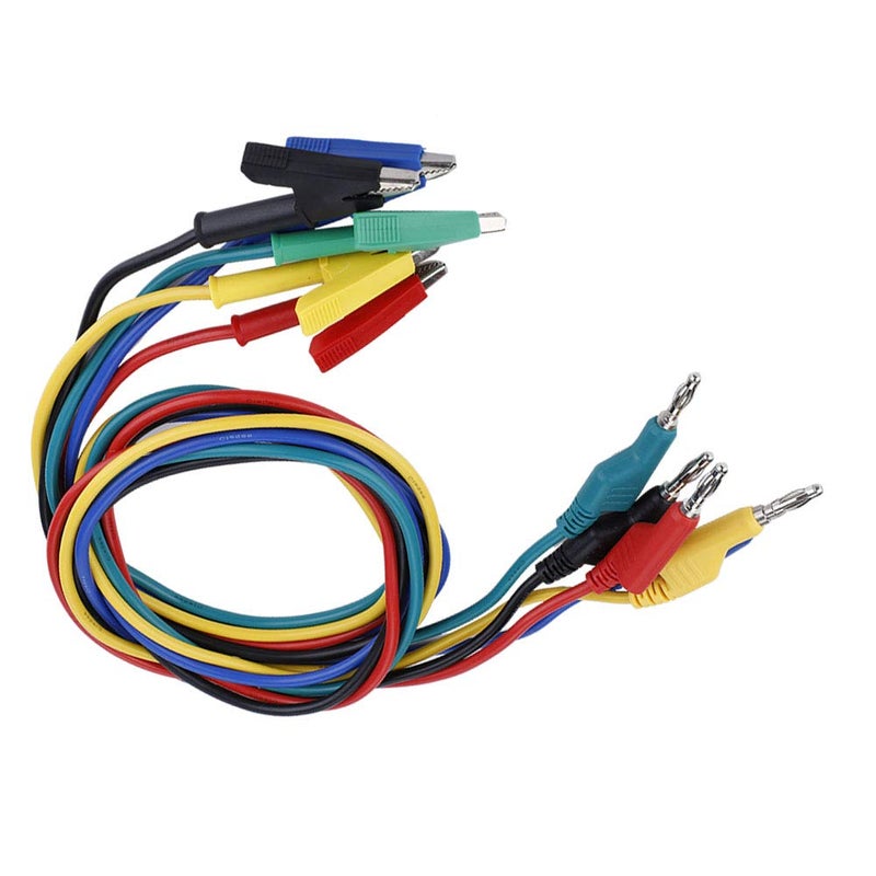 5pcs High Voltage Banana Plug To Crocodile Clip Test Leads 4mm 1m 1000V 15A - Image 5