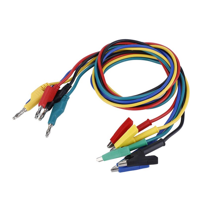 5pcs High Voltage Banana Plug To Crocodile Clip Test Leads 4mm 1m 1000V 15A - Image 2