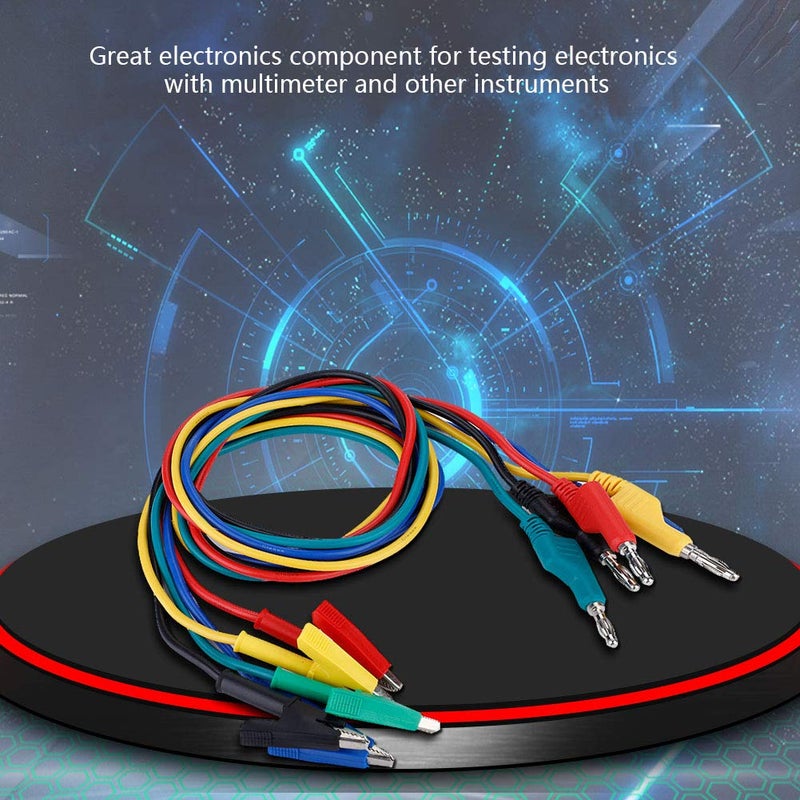 5pcs High Voltage Banana Plug To Crocodile Clip Test Leads 4mm 1m 1000V 15A - Image 4