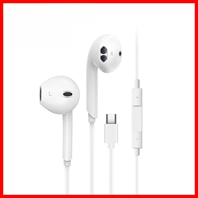 3.5mm In-Ear Wired Headphones for Apple Huawei Android (Bagged) K18 headset Type-C interface [copper ring speaker]]