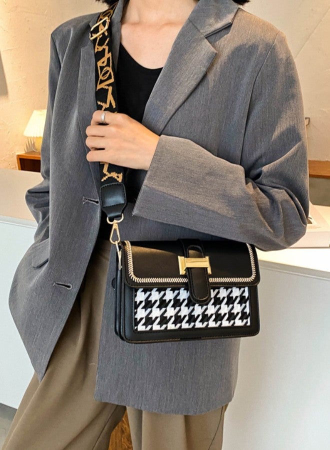 WAOKN Small Crossbody Bags for Women, Lady Leather Shoulder Bag, Women’s Handbag, Purses Fashion Leather Lightweight Handbags Shoulder Bag, Adjustable Strap,Korean version of women's bag high-grade texture versatile fashion shoulder small square bag broadband messenger bag - Image 2