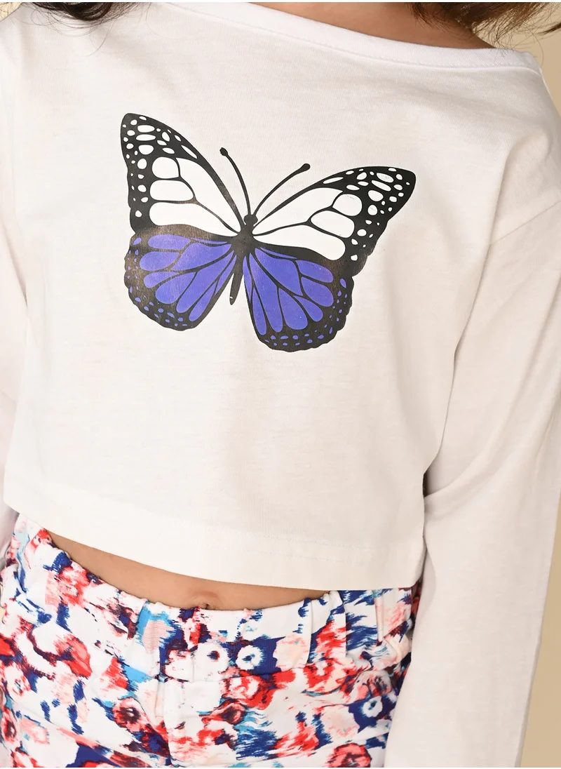 ليل بيكس White Blue Girls Wear Clothing set