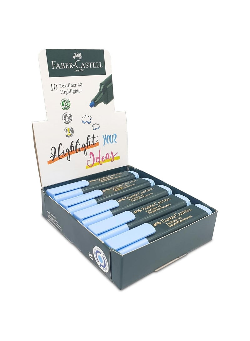 FABER-CASTELL 10 قطع من قلم التمييز الأزرق - Image 1