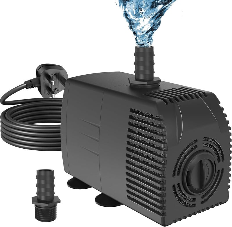 LONGRUNNEW Outdoor Water Pump, Submersible Pump, 3000L/H Aquarium Pump for Pond, Fountain, Aquarium, Garden - Image 1