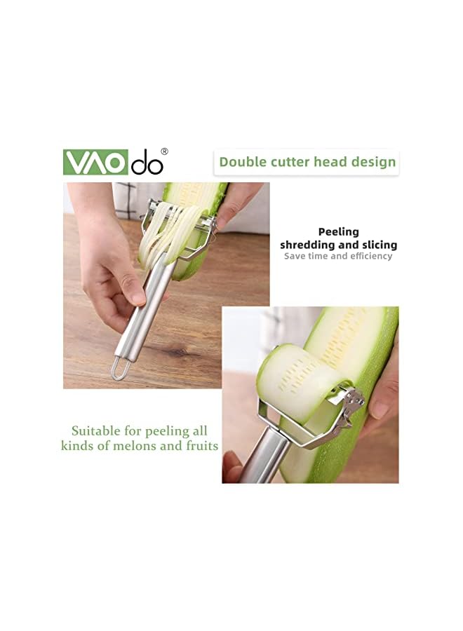 VAOdo Stainless Steel Peeler, Multifunctional Peelers Perfect for Peeling Vegetables and Fruits, Slicers Cutter Kitchen Gadgets - Image 4