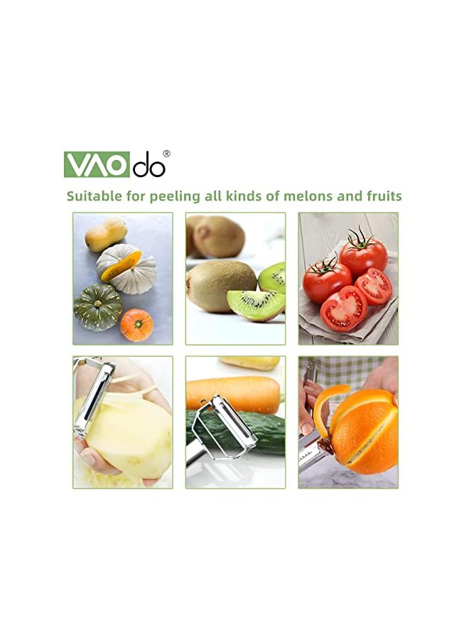 VAOdo Stainless Steel Peeler, Multifunctional Peelers Perfect for Peeling Vegetables and Fruits, Slicers Cutter Kitchen Gadgets - Image 5