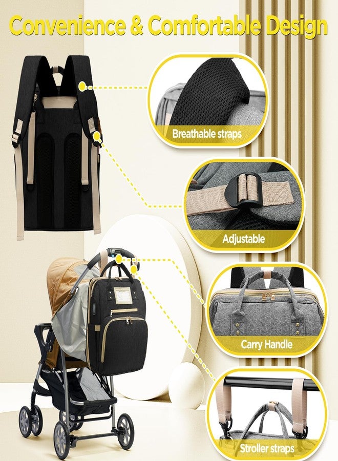 Lenski 6 in 1 Diaper Bag Backpack with Pad Shower Gifts Travel Bags for Registry Search Boys Girls Bags Newborn Essentials Accessories Stuff Unisex Dad Mom Mens - Image 5