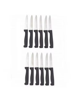 Extra 12-Piece Knife Set Black/Silver  - Image 1