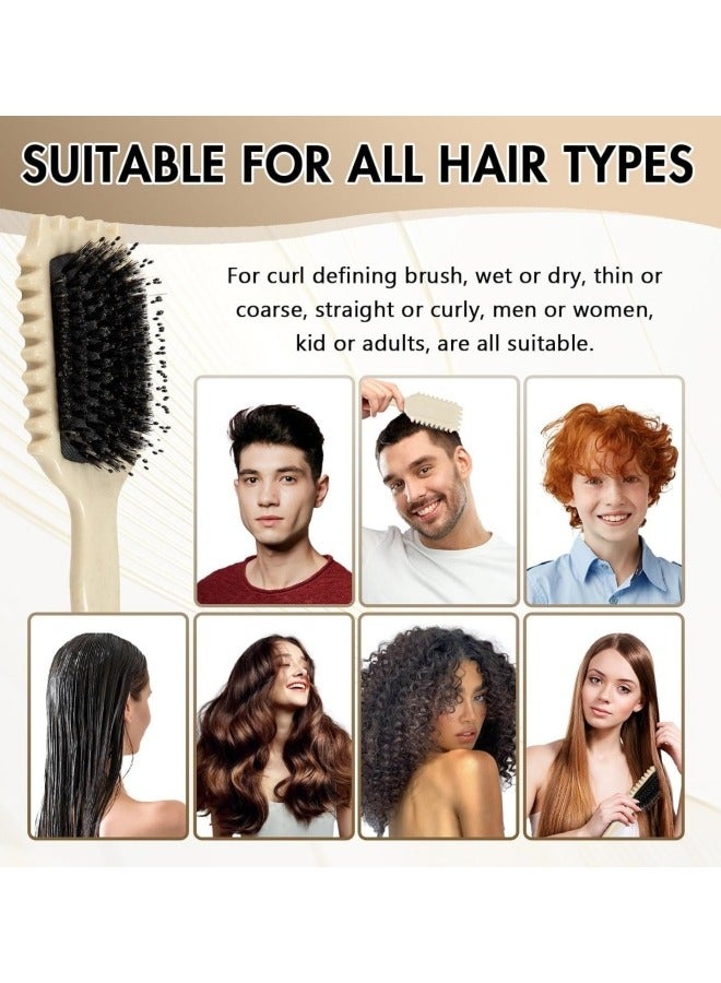 إسكدنيا فرشاة تصفيف الشعر كيرل ديفاين، فرشاة شعر مجعد، فرشاة فك تشابك الشعر الرطب والجاف، الأداة الأساسية لتشكيل وتصفيف تجعيد الشعر، والحصول على تجعيد محدد تمامًا (بيج) - Image 4
