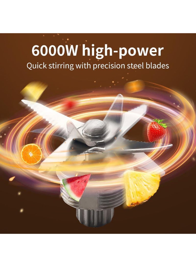 Sokany High Performance Blender 6000W 9 Speed ​​2 in 1 Smoothie Maker 2.5L Coffee Grinder Crushed Ice Function Self Cleaning BPA Free - Image 3