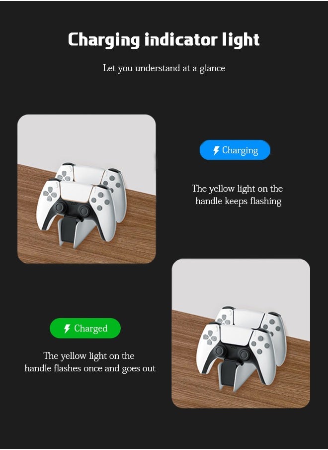 Kugu PS5 Charging Station, PS5 Controller Charger for Playstation 5 Dualsense Controller LED Indicator  - Image 5