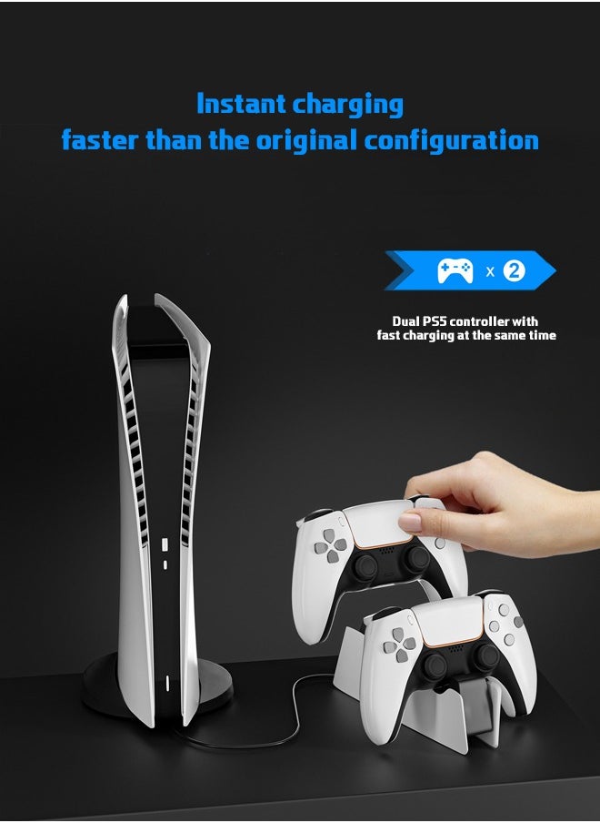 Kugu PS5 Charging Station, PS5 Controller Charger for Playstation 5 Dualsense Controller LED Indicator  - Image 4