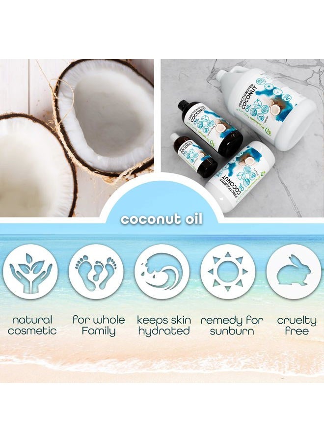 Premium Nature Fractionated Coconut Oil Massage Oils - Liquid MCT Natural & Pure Body Oil Carrier Massage Oil for Hair & Skin 16 Oz Clear Pump Included Packaging May Vary - Image 5