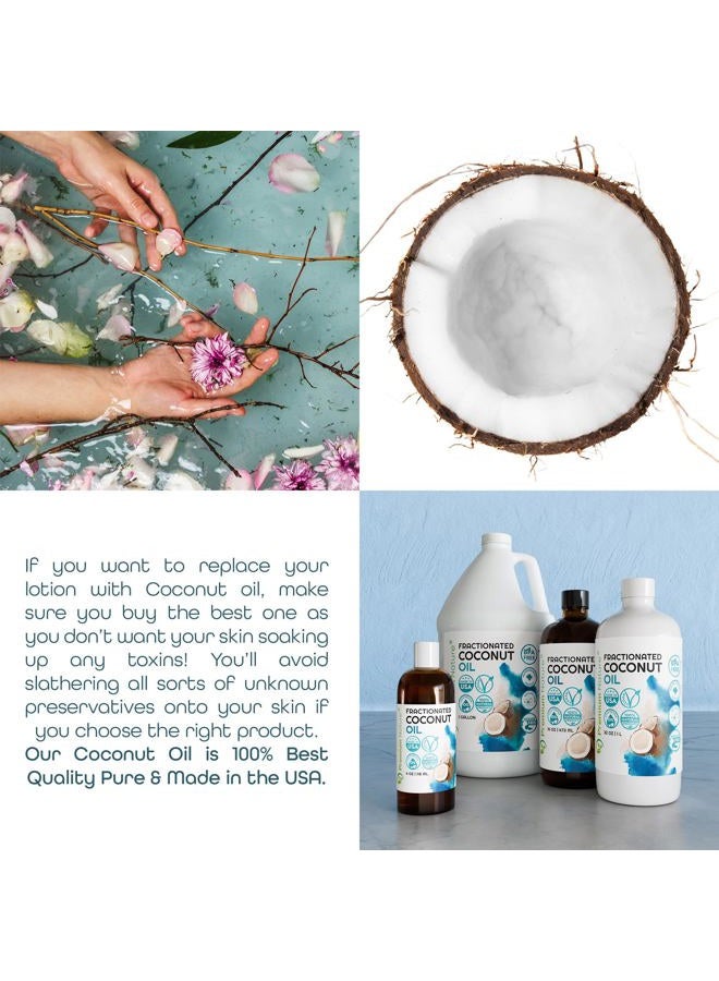 Premium Nature Fractionated Coconut Oil Massage Oils - Liquid MCT Natural & Pure Body Oil Carrier Massage Oil for Hair & Skin 16 Oz Clear Pump Included Packaging May Vary - Image 4