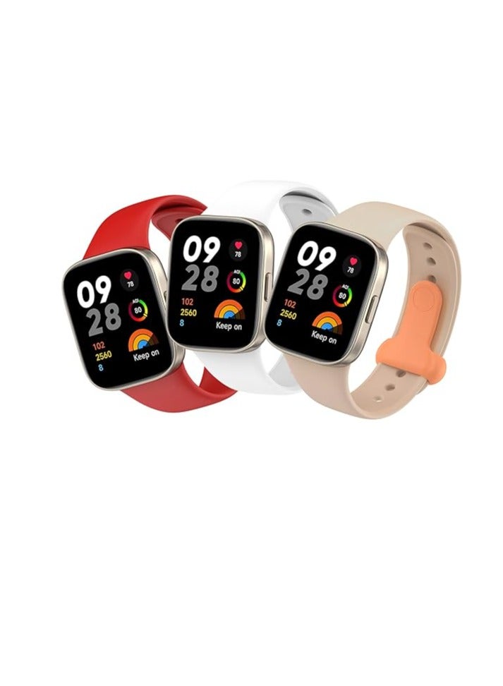 Watch Band Compatible with Xiaomi Redmi Watch 3 / Xiaomi Mi Watch Lite 3, Silicone Replacement Sport Wristband with Buckle - Image 4