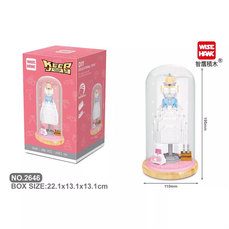 Smart Eagle Diamond Tiny Particles Puzzle Assembly Plastic Building Blocks 2646-2656 With Display Box - Image 3