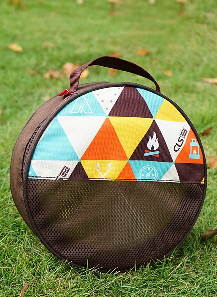 22 Pices Portable Dinner Plates Camping Tableware Set Polished Stainless Steel Bowls Soup Pots with Storage Bag for Outdoor Cooking Camping Picnic Barbecue Silver 230x230x80mm  - Image 3