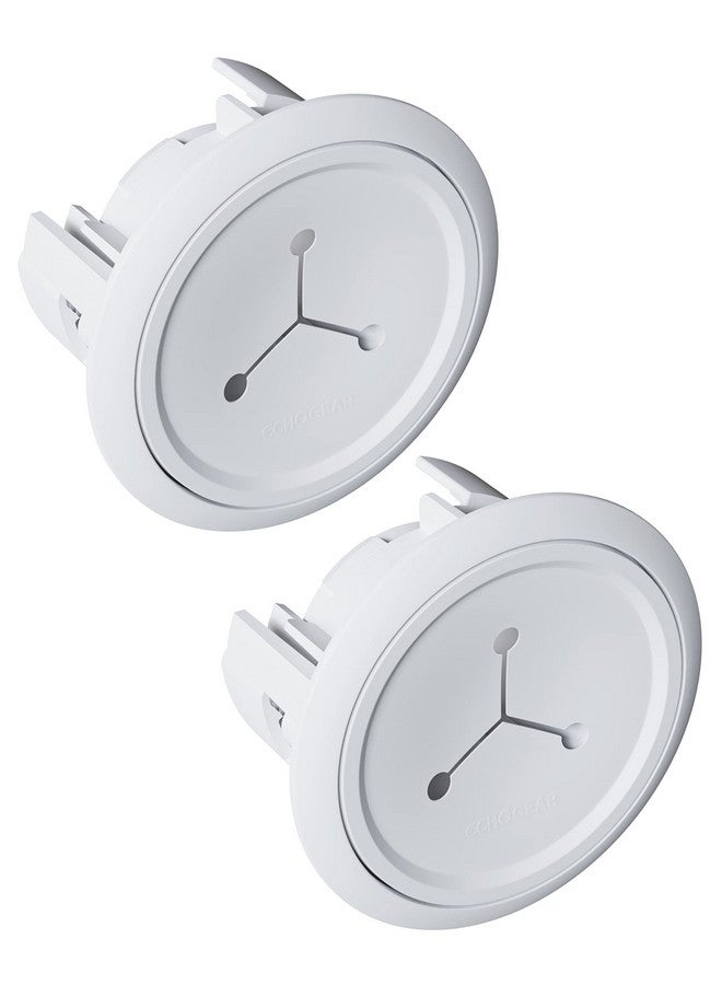 ECHOGEAR TV Cord Hider - 2.5" Mini in Wall Cable Management Kit Cord Concealer for Wall Mounted TVs - Easy 3-Step Install w/Locking Winged Grommets for Secure Fit - White - Image 1