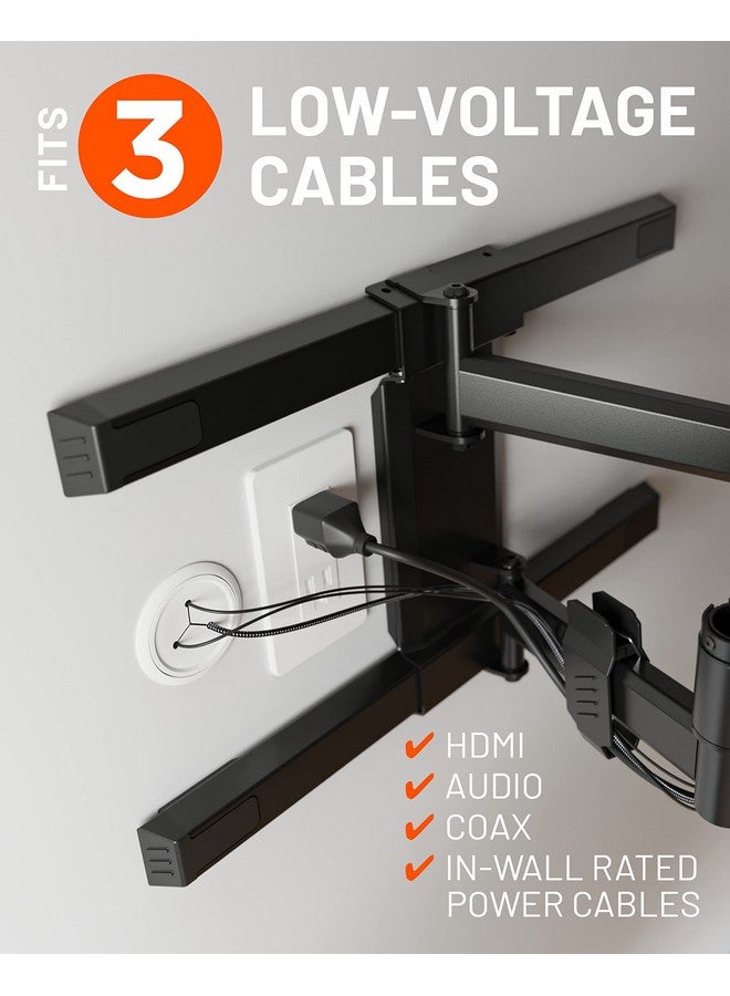 ECHOGEAR TV Cord Hider - 2.5" Mini in Wall Cable Management Kit Cord Concealer for Wall Mounted TVs - Easy 3-Step Install w/Locking Winged Grommets for Secure Fit - White - Image 3