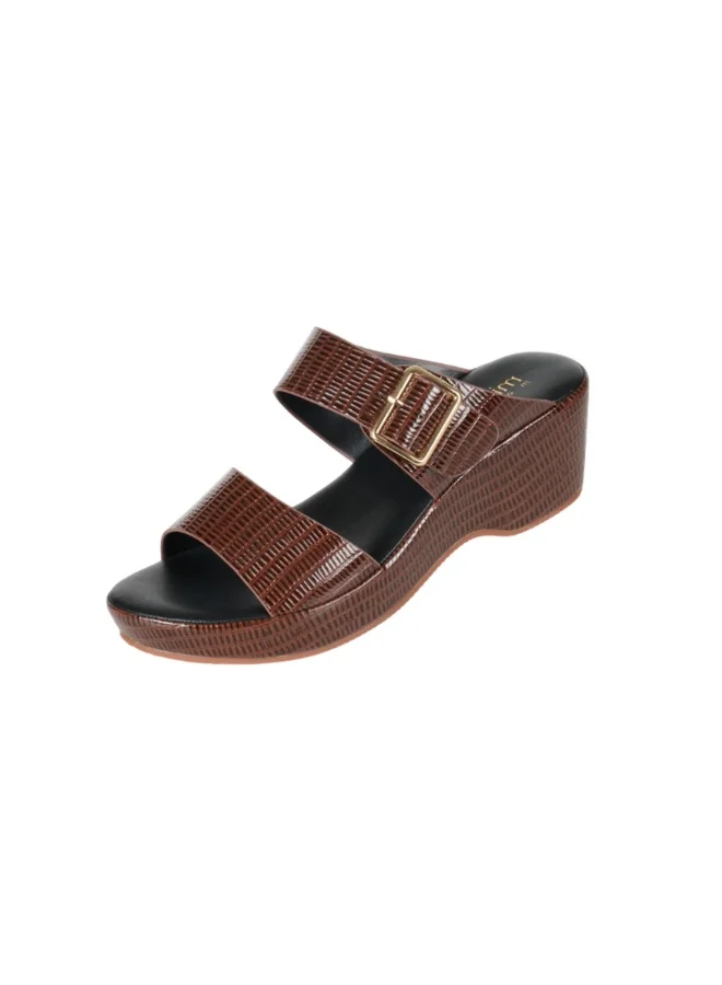 092-2961 Michelle Morgan Ladies Wedge sandals4ZD19P Brown