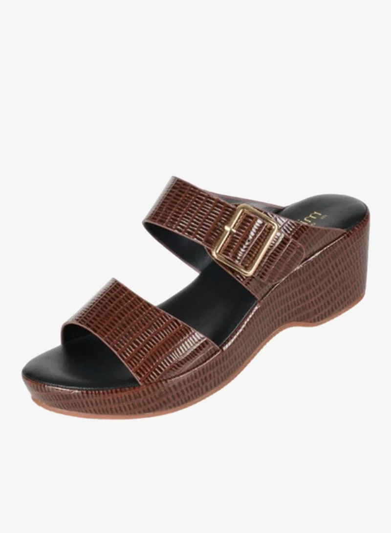 Michelle Morgan 092-2961 Michelle Morgan Ladies Wedge sandals4ZD19P Brown