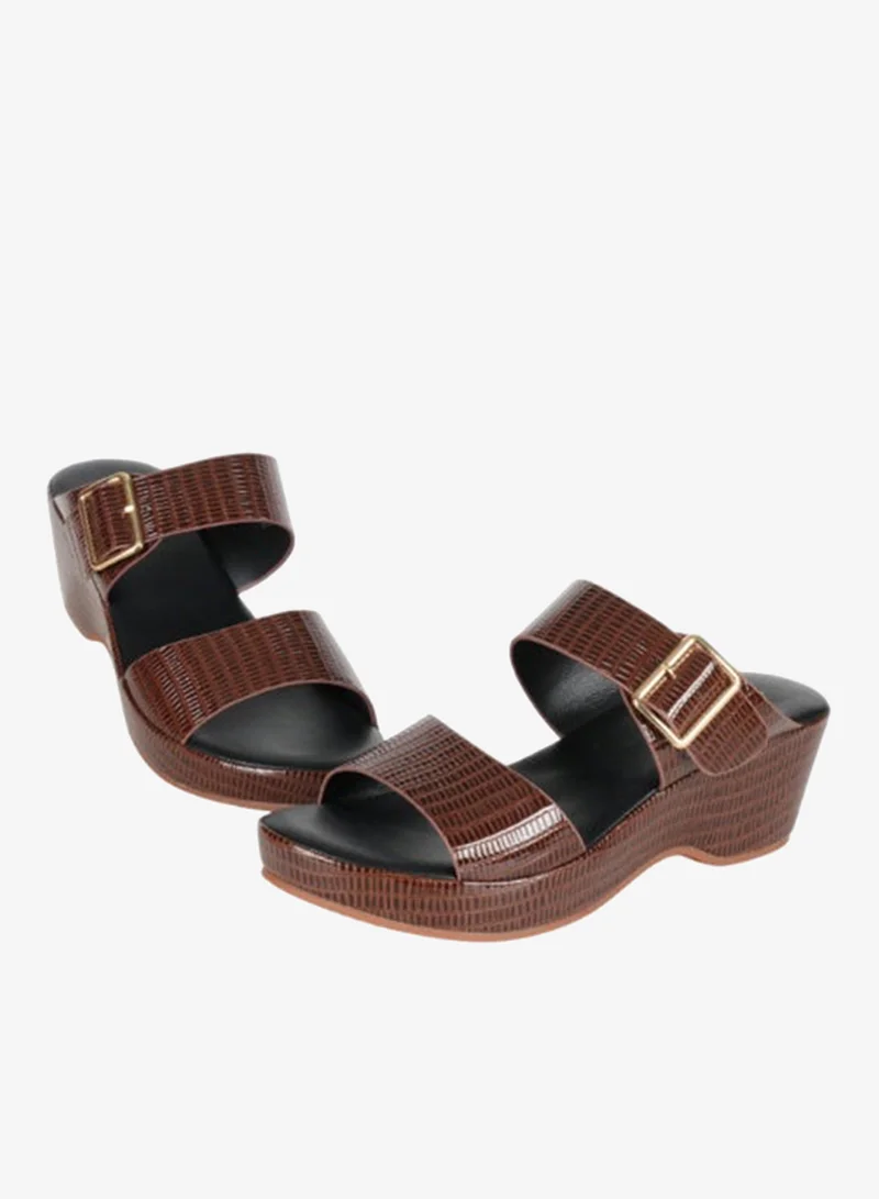 Michelle Morgan Brown 092-2961 Michelle Morgan Ladies Wedge sandals4ZD19P Brown for Women | Best Price UAE