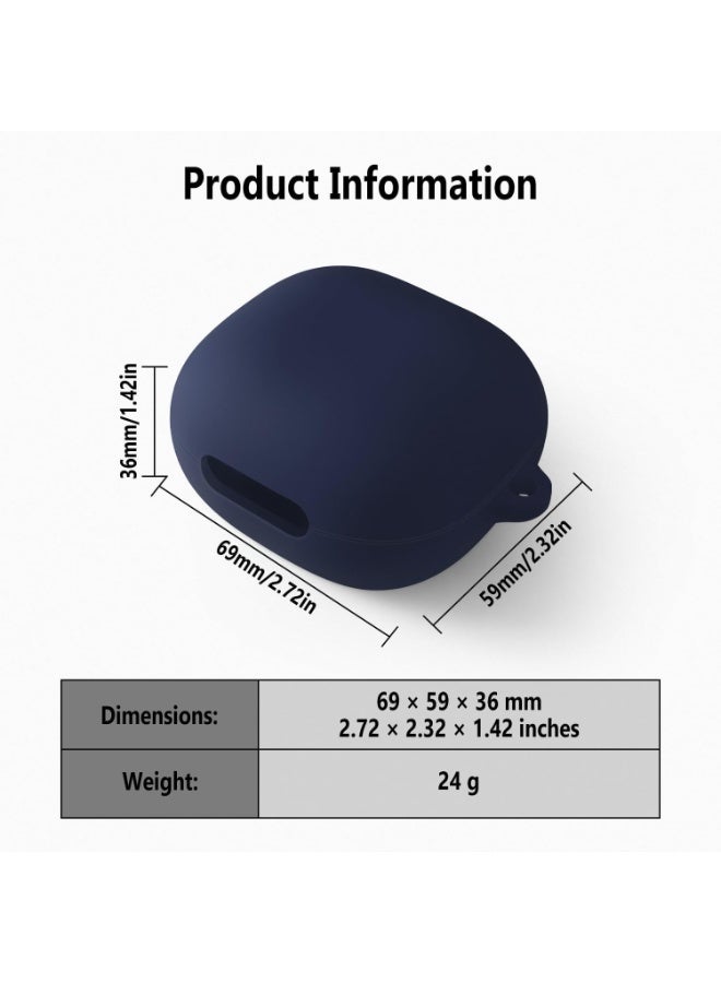 Silicone Case for Anker Soundcore P40i, Soft Protective Silicone Cover with Carabiner, Shockproof Anti-Scratch Case Sleeve Compatible with Anker Soundcore P40i Wireless Earbuds – - Image 3