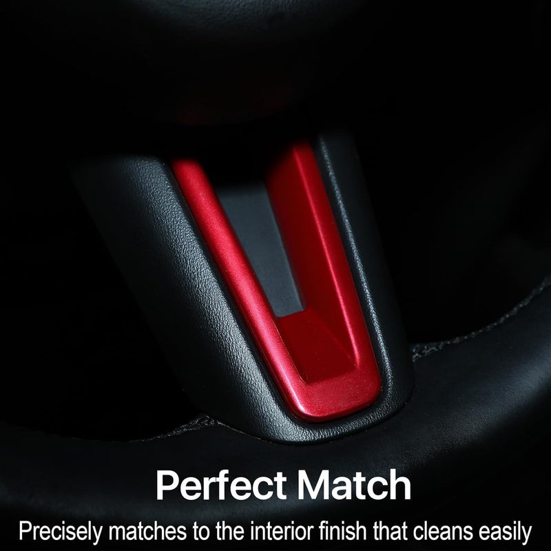 Birbenben Red Steering Wheel Covers for Mazda CX-50, Mazda 3, and CX-30 (2020-2025) - Image 5