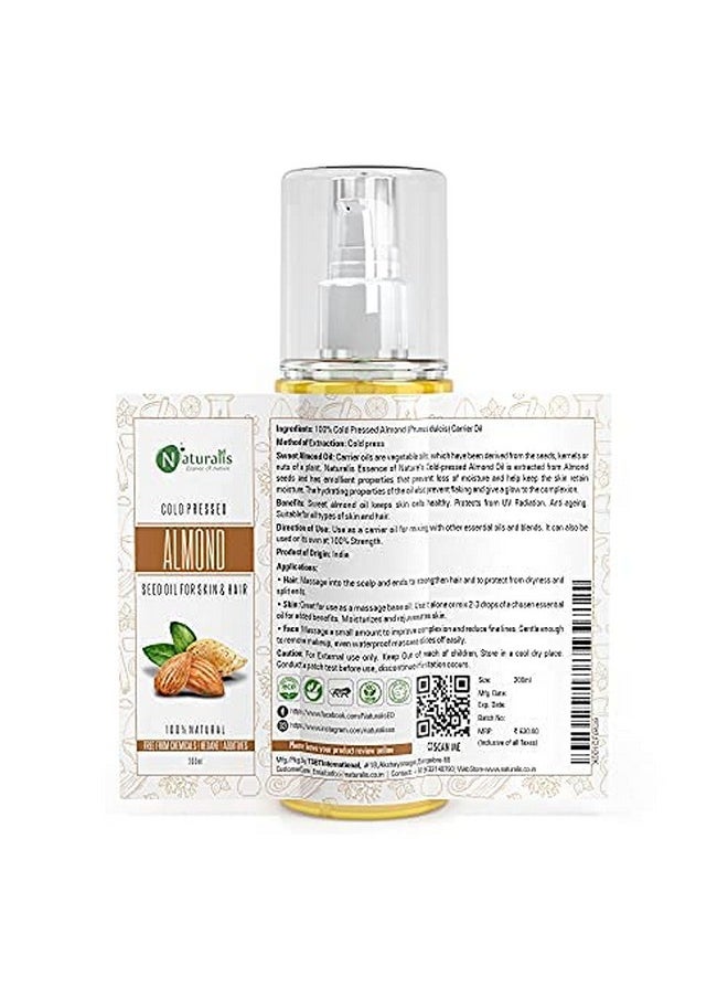 Naturalis Essence Of Nature Cold Pressed Carrier Oil For Skin Lightening, Pigmentation, Stretch Marks, Acne Scars, Wrinkles, Aging, 200 Ml (Almond)  - Image 2