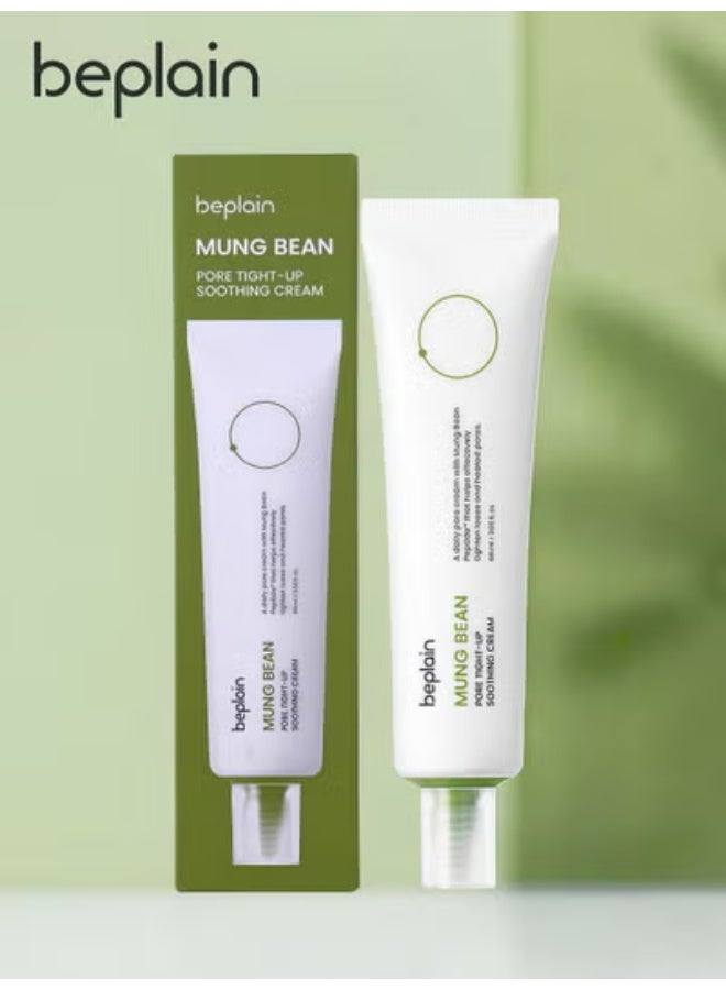 beplain Mung Bean Pore Tight-Up  Soothing Cream 60ml, Hydrating and Moisturizing Face Cream that Soothes Pores and Firms the Skin,Suitable for Sensitive Skin.