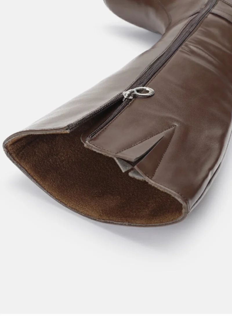 ZORIWORLD Brown Zoriworld Clyde Brown Boots 1.5'' Heel Rubber Sole  | Best Price UAE