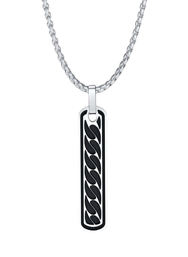 SALTY ALPHA Anti Tarnish Stainless Steel Gemini Apex Locket Neck Chain for Men | Stylish Pendant Necklace | Jewellery Accessories for Boys | Minimal Jewelry | Gifts for Boyfriend & Husband | Marriage, Birthday | Gift for Valentine Day - Image 1