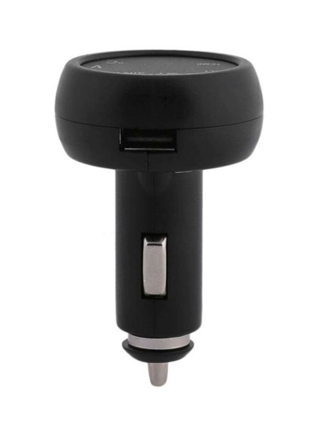 NIBEMINENT 3-In-1 Multifunctional Car USB Charger Black  - Image 1