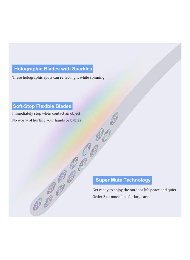 مروحة طاردة للذباب صديقة للبيئة - مروحة محمولة للحشرات للطاولات، والتخييم، والمنزل والمطاعم - ابقِ الذباب والناموس بعيدًا عن الطعام (2 قطعة) - Image 4