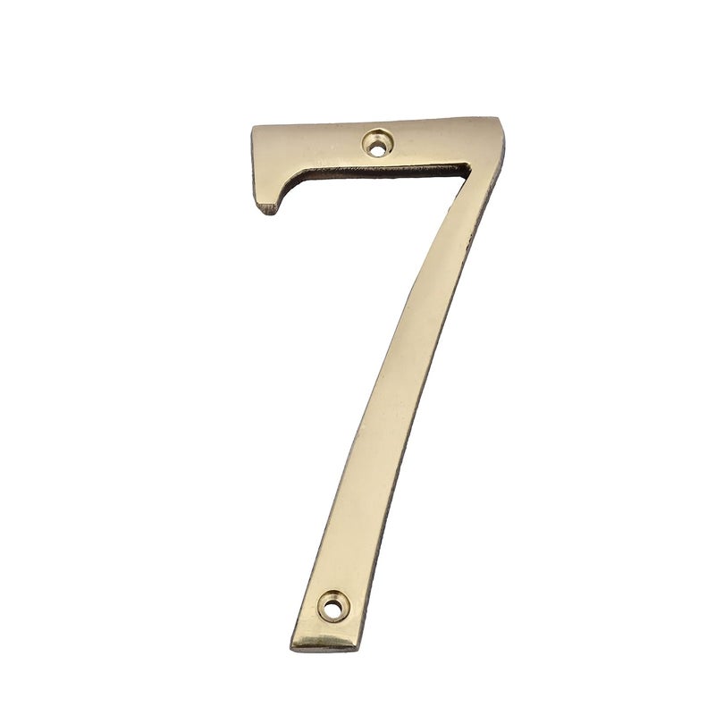 AARGKRAFT AargKraft 4 Brass House Hotel Door Number Plaque Sticky Numeric Numerical Digit 09 7 Seven  - Image 2