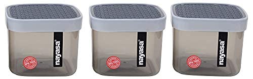 Nayasa Superplast Fusion Plastic Container Set, 750 ml, Set of 6 Grey - Image 2