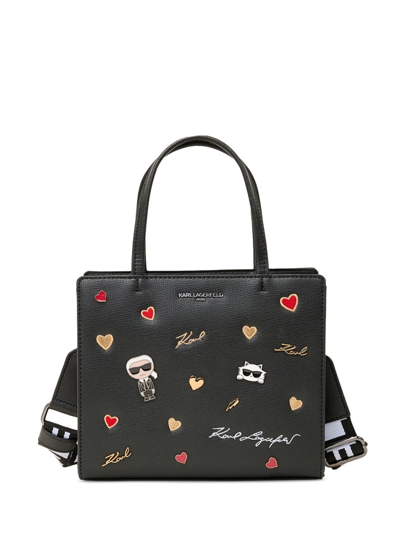 كارل لاجرفيلد باريس حقيبة ساتشيل من جلد كارل لاغرفيلد مابل - Image 1