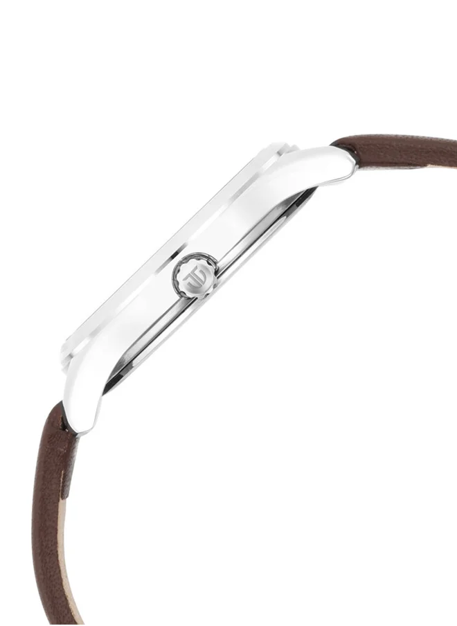 تيتان Leather Analog Wrist Watch 2639SL10