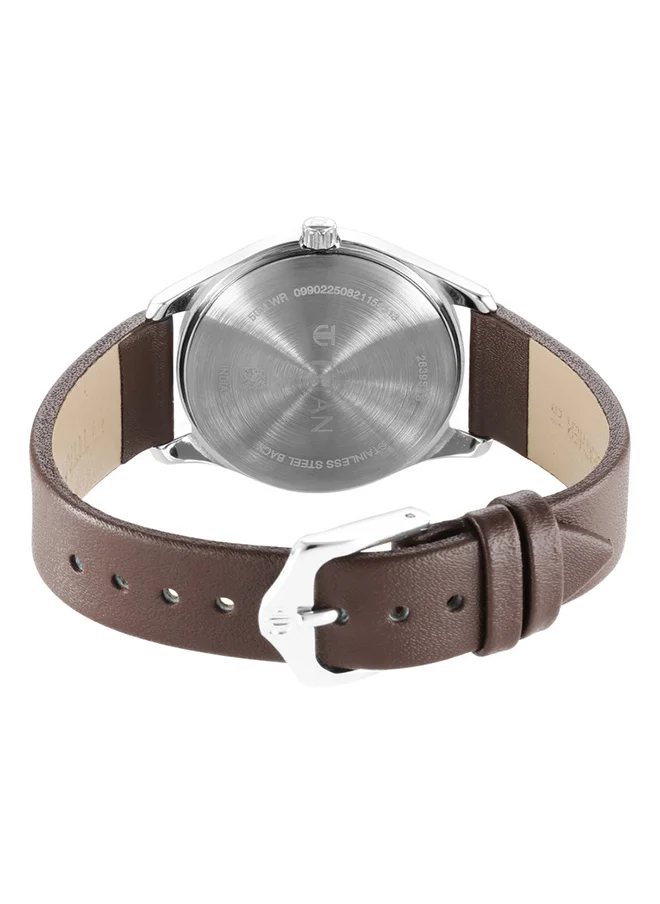 تيتان Leather Analog Wrist Watch 2639SL10