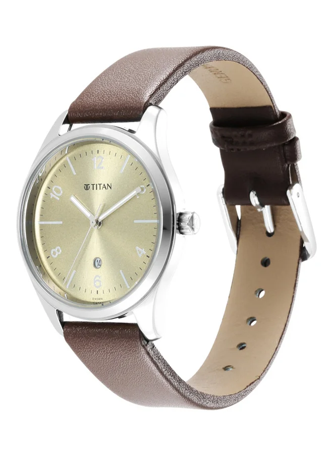 تيتان Leather Analog Wrist Watch 2639SL10