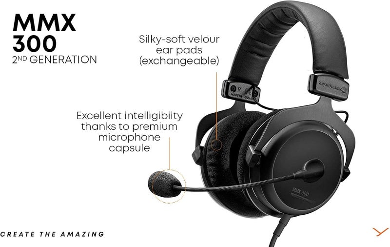 Beyer Dynamic Beyerdynamic Mmx 300 (2Nd Generation) Premium Gaming Headset, Black, One Size, Wired - Image 3