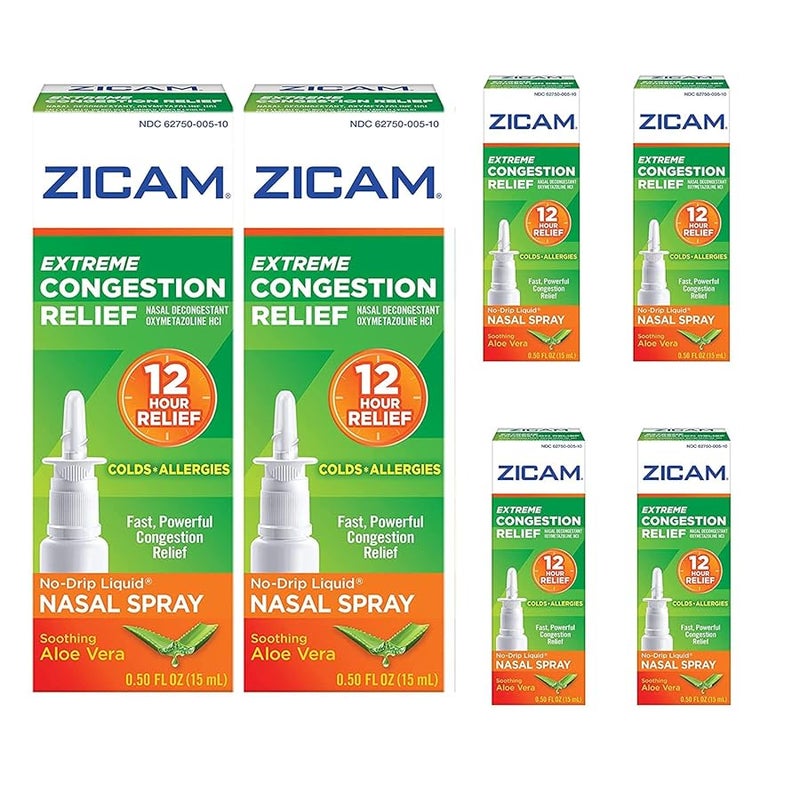 Zicam Extreme Congestion Relief Liquid Nasal Spray 050 Ounces Pack of 6