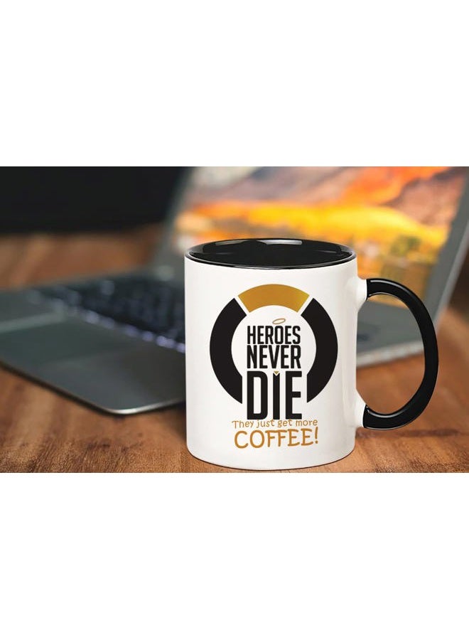Fonhark Heroes Never Die They Just Get More Coffee, Game Mug, Overwatch, 11 Oz Novelty Coffee Mug/Cup - Image 4
