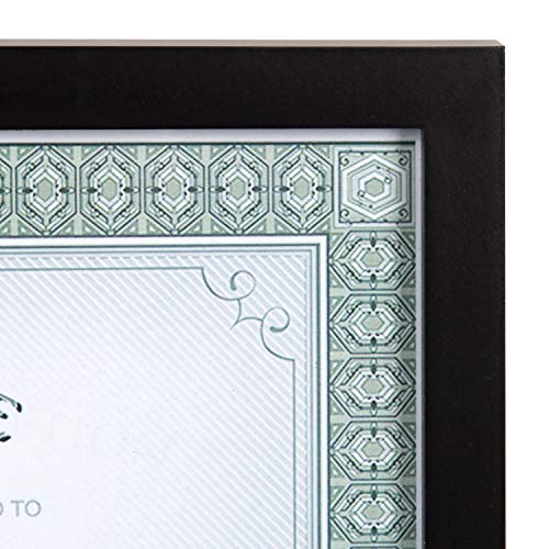 DesignOvation Gallery Wood Document Frame Set for Customizable Wall Display, 8.5x11, Black, Pack of 4 - Image 4