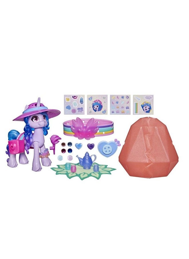 my little Pony - A New Generation Movie Crystal Adventure Izzy Moonbow  3Inch Purple Pony Toy Surprise Accessories Friendship Bracelet - Image 1